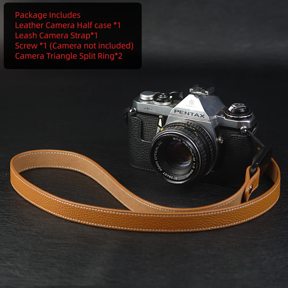 Чехол для Pentax ME, кожаный чехол, комплект, получехол из натуральной кожи ручной работы, кожаный ремешок для фотоаппарата, аксессуары для фотосъемки, сумка для фотоаппарата