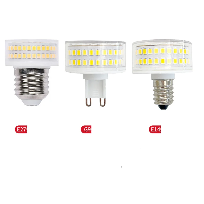 5pcs AC220v E27 E14 G9 9w LED Lamp Ceramic Small Bulb 3000k 4000K 6000k CCT  Chandelier Ceilling Droplight Replace 100w Halogen
