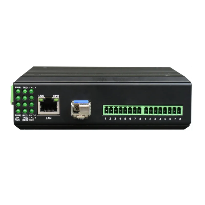 Din Rail 1-8 Channel Channel Dry Contact to Ethernet Converter DI/DO/AI/AO