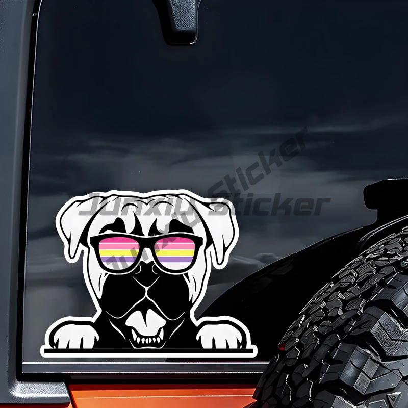 

Cool Boxer Dog Car Stickers Funny Creative Waterproof Vinyl Decal Motorcycle Decorative Accessories
