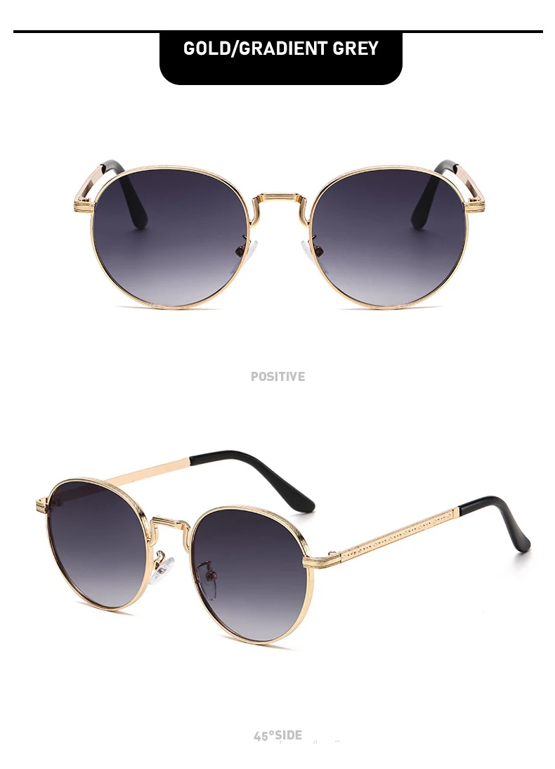Sonnenbrille mit elliptischem Metallrahmen für Damen, kleiner Rahmen, Retro-Trend, modisch, High-End-Sonnenbrille für Herren 2403 – Detail 13