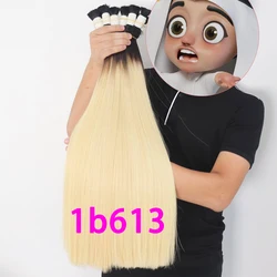 1b613 Feixes De Cabelo 100 Humano Brasileiro Perucas Original Natural Para Mega Her 100 Gramas 75cm Indiano Virgens Loiros