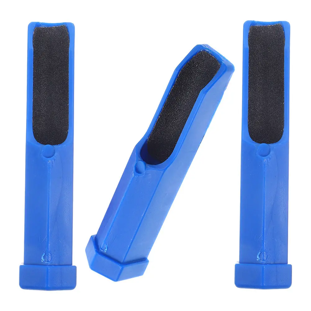 3Pcs Plastic Cue Tip Shaper Burnisher Trimmer File for Pool Billiard Cues Sturdy Wear Resistant Surface Rust Prevention Smooth