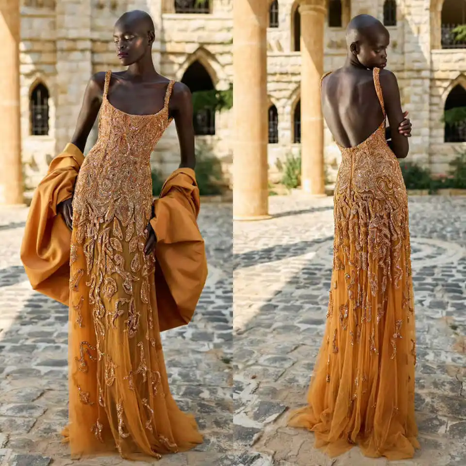 Elegantes Abendkleid, A-Linie, mit Trägern, ärmellos, mit Pailletten und Applikationen, glänzend, 3D-Spitze, Brautkleid, Plus Size, nach Maß.