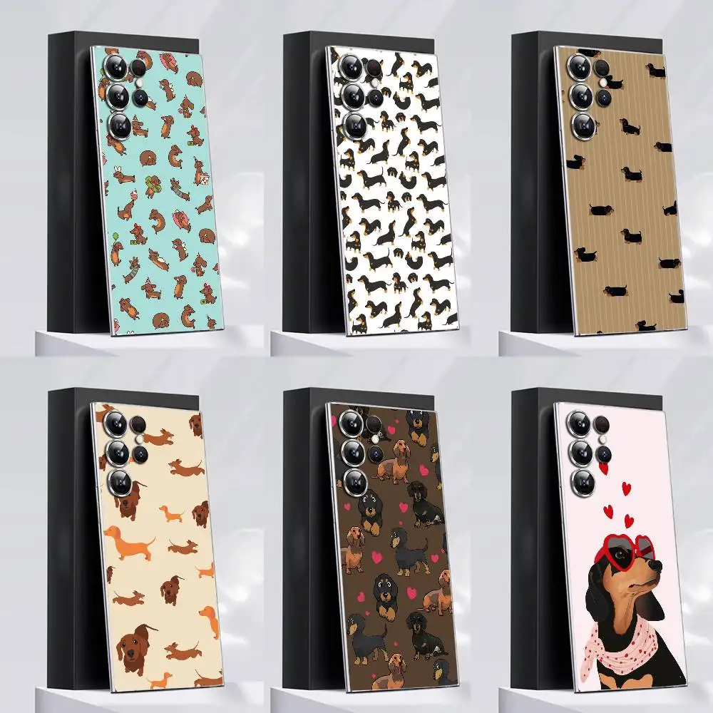 

Phone Case For Samsung S30,S25,S24,S23,S21,S22,S20,S10,5G,FE,lite,PIus,Ultra Transparent Dog Dachshund Puppy Cover