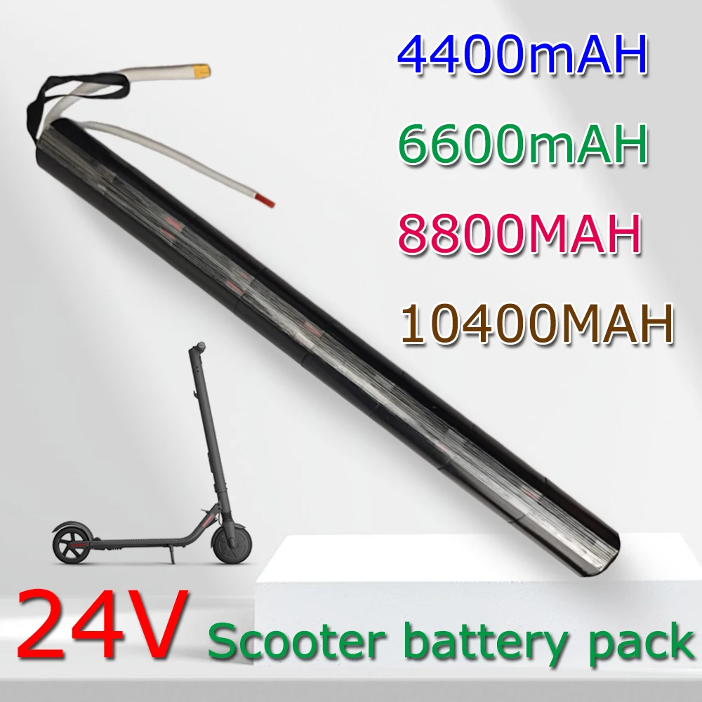 100% New 24V 4.4/6.6/8.8/10.4ah 18650 Lithium Battery Pack With BMS For Carbon Fiber Scooter