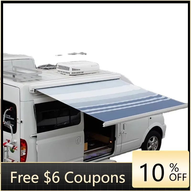 STLF Awnlux رخيصة في الهواء الطلق قابل للسحب الألومنيوم كاسيت التخييم الكهربائية المظلة المركبات قافلة المظلة مع شريط LED #1