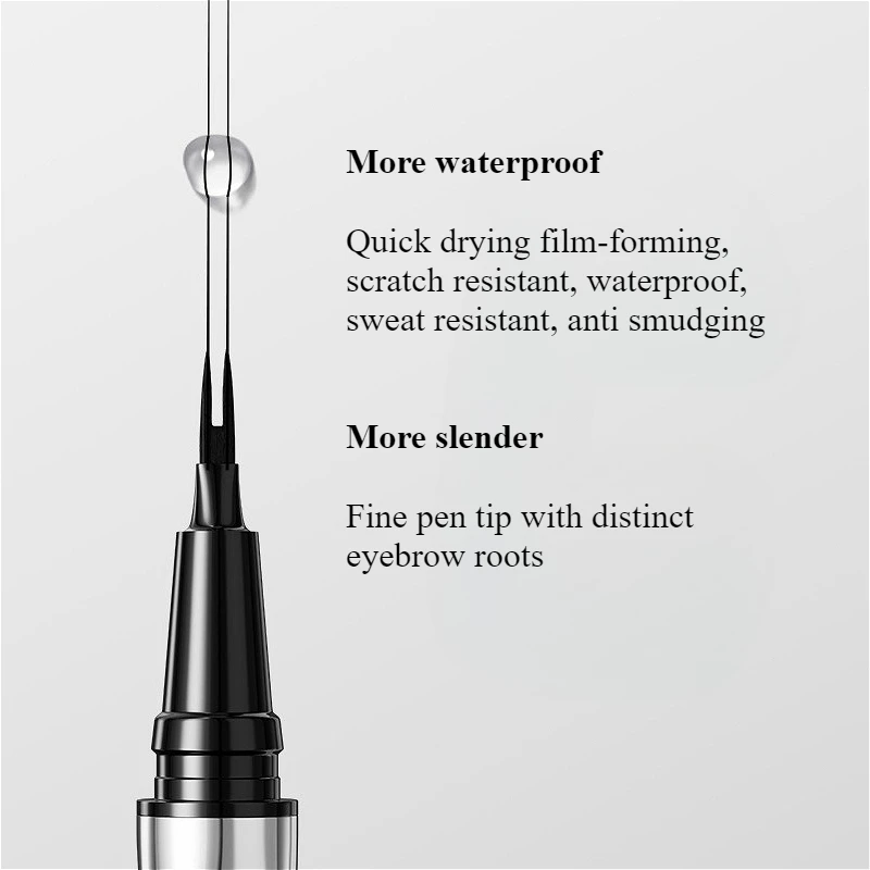 Multi-Purpose Double-Fork Eyebrow Pencil - 3D Natural Eyeliner & Silkworm Pen Waterproof, Sweatproof, Long-Lasting, Easy-to-Hold
