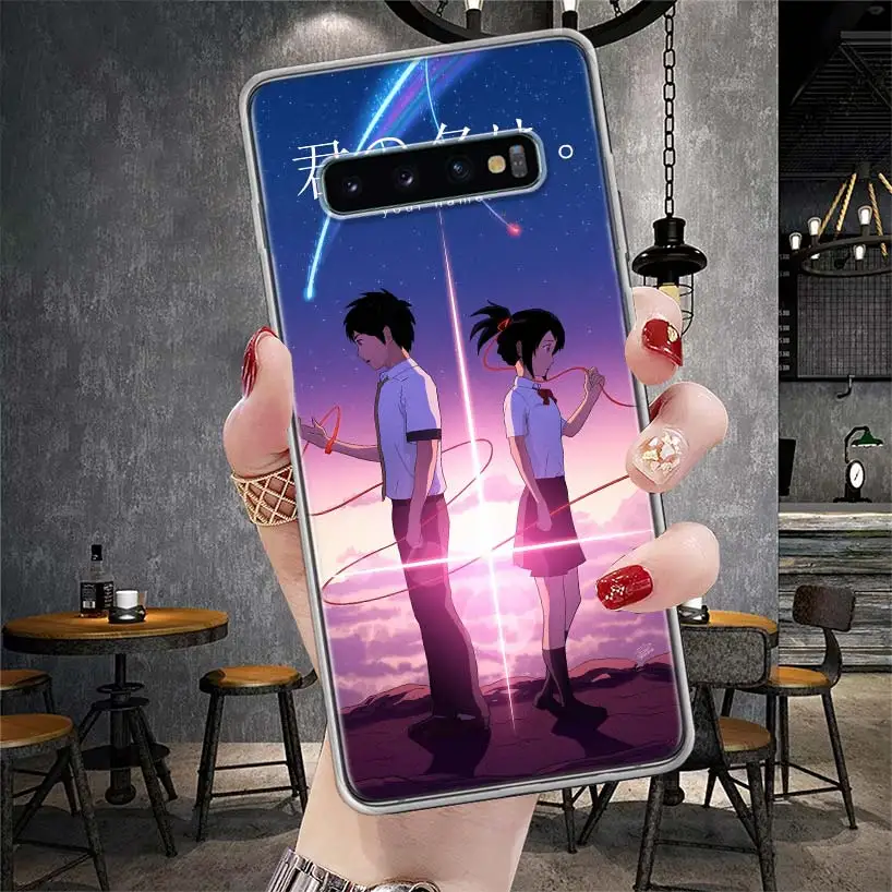 Film Anime Mencetak Nama Anda Casing Ponsel Lunak untuk Samsung Galaxy M31 M32 M51 M52 M21 M30S M12 Note 9 8 10 Lite 20 Ultra J4 Plus J