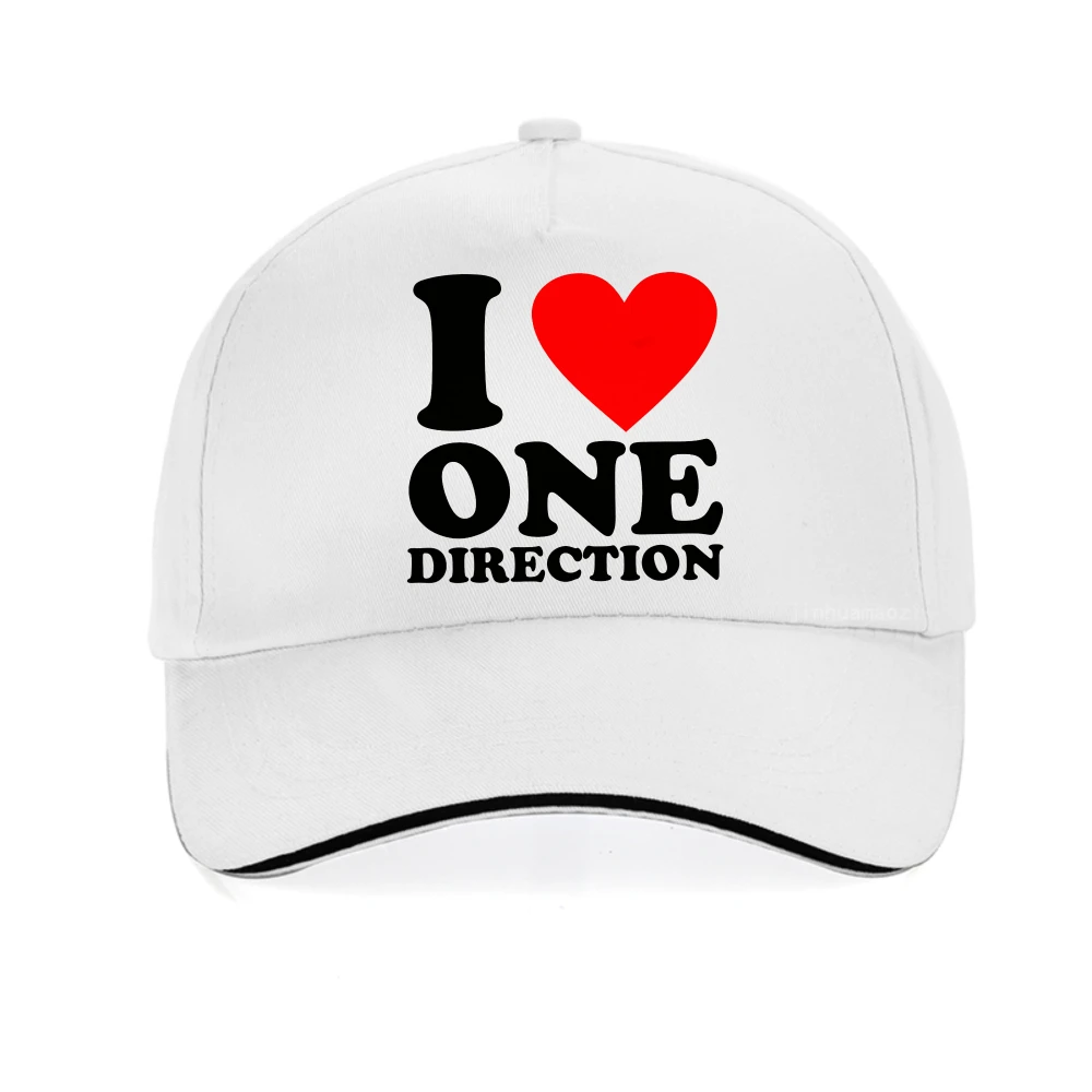 

i love one direction print Breathable baseball cap fashion summer Unisex sun hat outdoor casual Adjustable snapback hats
