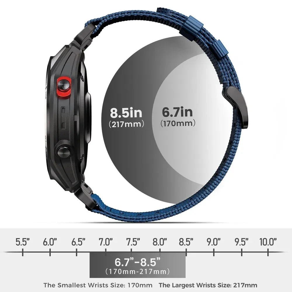 22mm 26mm Nylon Strap For Garmin Tactix 7 AMOLED Pro Band Bravo/Delta Quatix 7X 7 5 6 Quick Fit Tough Outdoor Canvas Wristbands