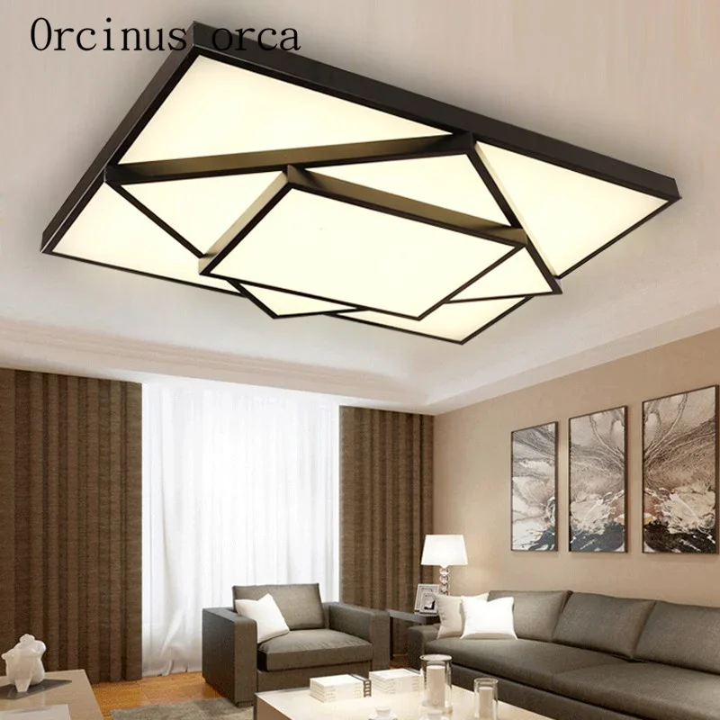 

Modern ultra-thin minimalist acrylic ceiling led rectangular living room ceiling lamp bedroom lamp creative study ceiling lights