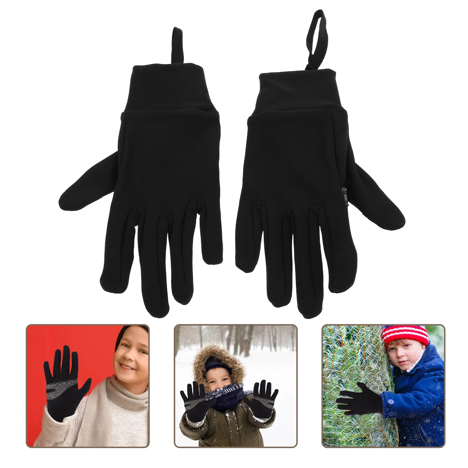 Kids Cycling Gloves Warm Winter Cold Resistant Boys Girls Outdoor Sports Gloves for Cold Weather Biking Children