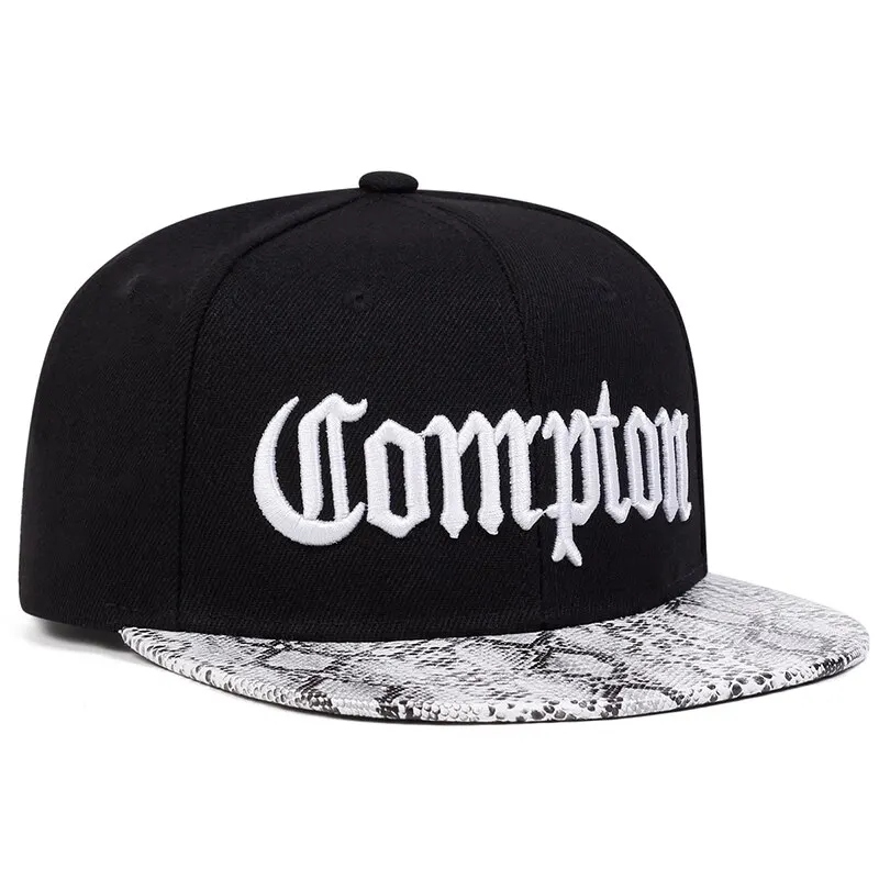 Unisex Compton Letter Embroidery Hip-hop Hats Outdoor Adjustable Casual Baseball Caps Sunscreen Hat