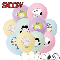 New Snoopy Balloon Cute Cartoon Sally Puppy Birthday Party Decoration Latex Balloons Kids Gifts Toys 10pcs Sert