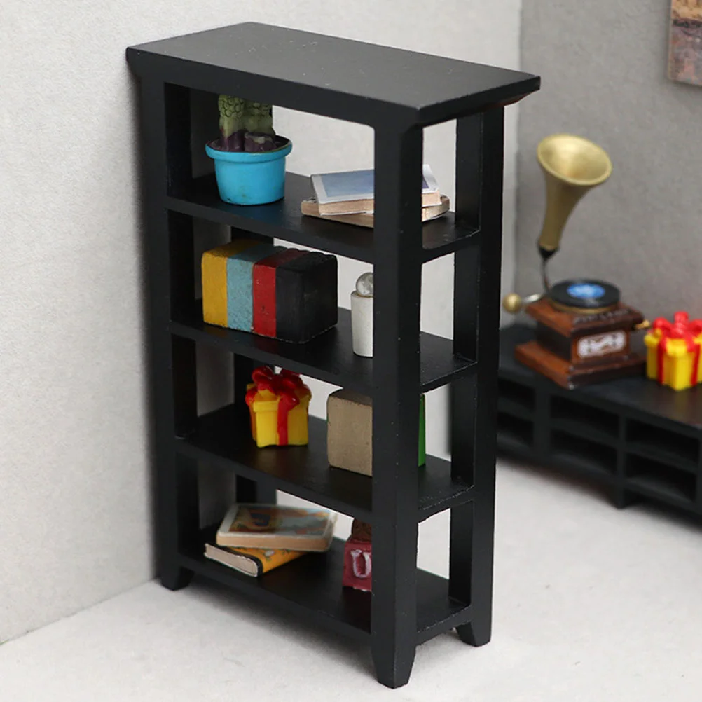 Simulation Frame Book Shelves Simple Wooden Tiny Bookshelf Desktop Adornment