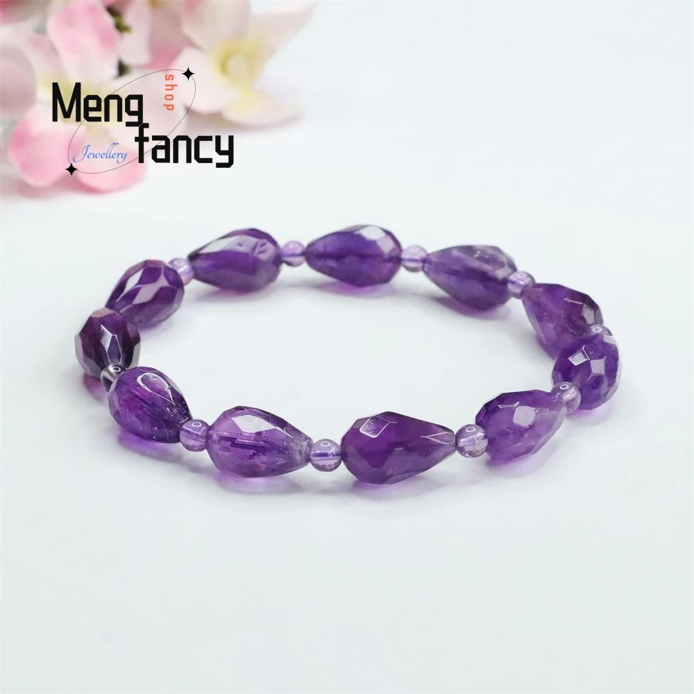 Natural Amethyst Strand Cut Teardrop Best Selling Bracelet Sexy Young Girls Simple High-grade Exquisite Fashion Luxury Jewellery