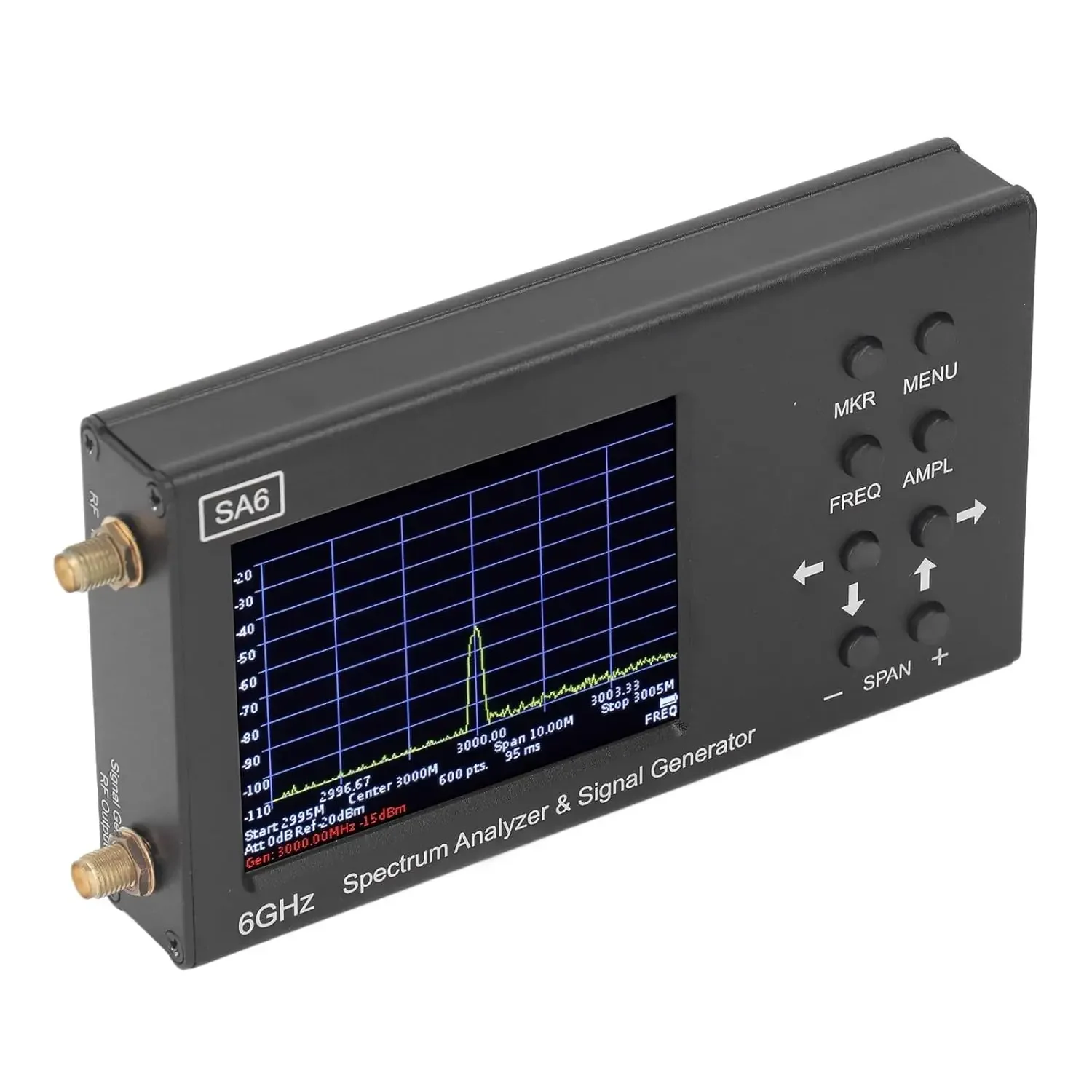 SA6 6G Analisador de espectro portátil WiFi 600M para 10G testador sem fio multifuncional