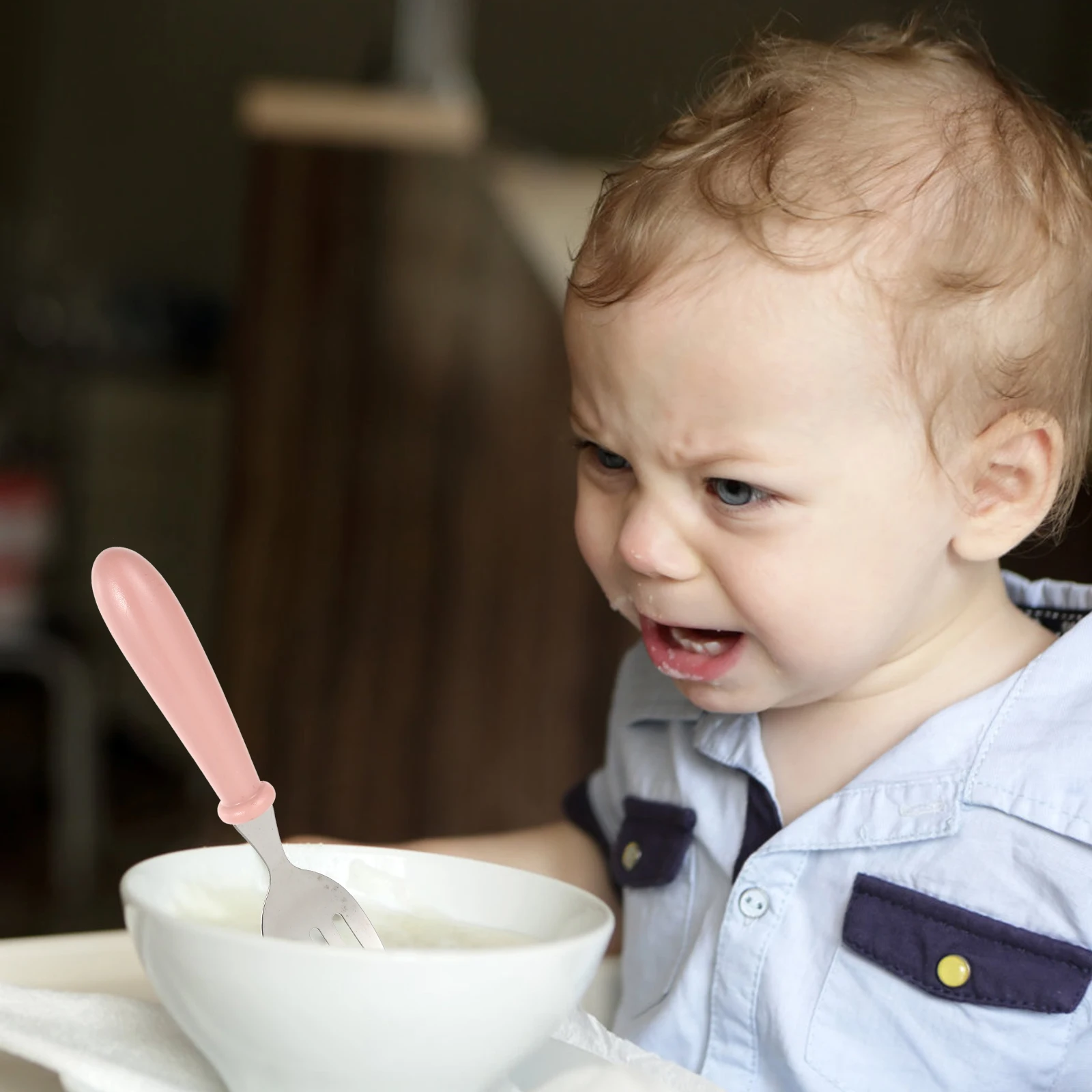 

6pcs Kids Feeding Spoons Stainless Steel Baby Scoops Ergonomic Handle Toddler Cutlery Durable Safe Children Tableware Infant