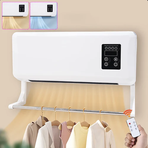 Imagen 2 del producto Aire acondicionado dividido portátil montado en la pared, aire acondicionado de calefacción y refrigeración de doble propósito con Control remoto para apartamento