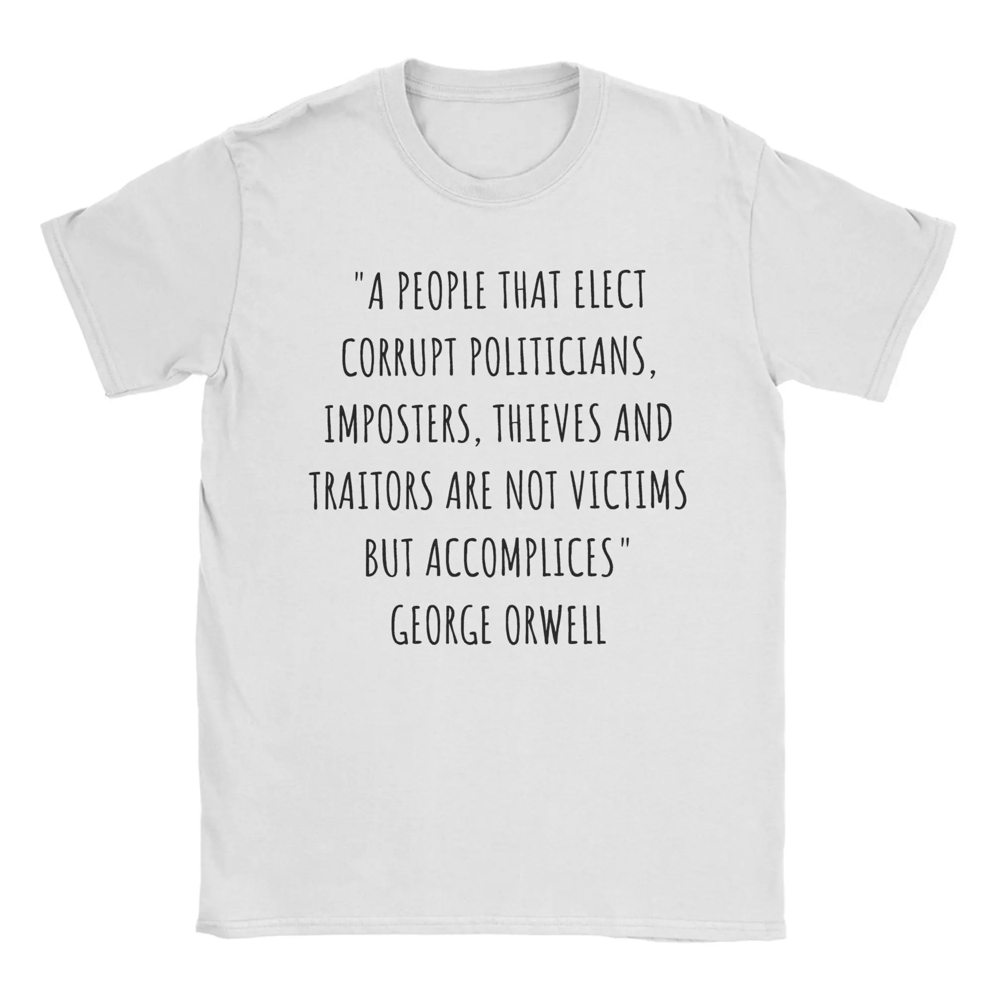 

Футболка Джорджа Оруэлла, художественная литература, мужские и женские забавные футболки из чистого хлопка, футболки с круглым вырезом и короткими рукавами, одежда 6XL