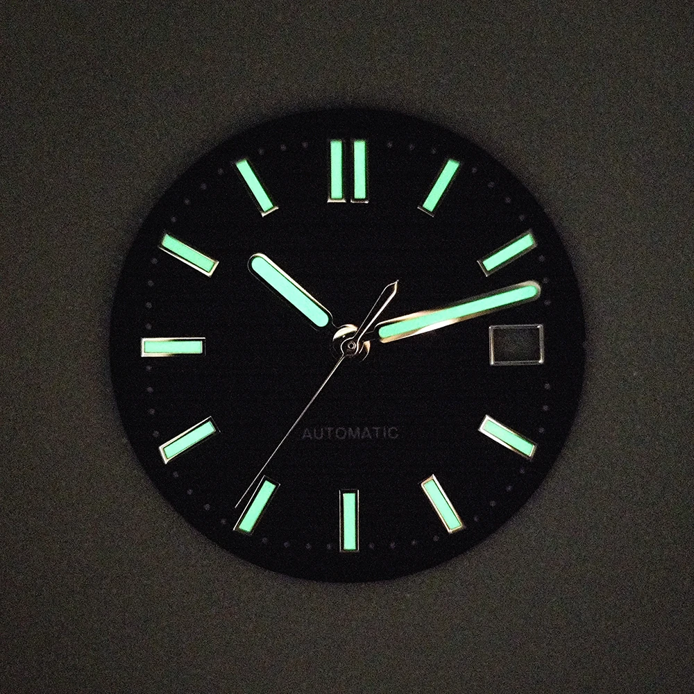 NH35 Unmarked Dial Custom Logo 29.8mm Nautilus Dial Green Illuminated Dial, Suitable for NH35 Movement Accessories view 6