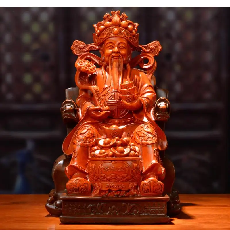 Modern Home Decor Buddha Statue Living Room Family Lucky Gold Plated Resin Crafts Office Decoration Sculpture Gift - Image 2