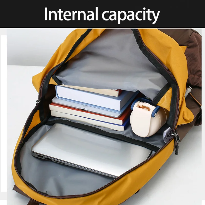 스타일리시 대용량 유니섹스 캐주얼 백팩 다양한 색상 내구성 경량 나일론 하이킹 여행 백팩