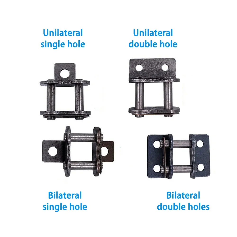 1Pc Single/Double Side Single/Double Hole Industrial Bent Plate Chain Connector Link Joint 08B 10A 12A For Transmission Chain