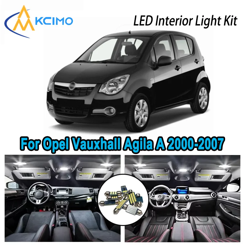 

Premium Variant LED Interior Kit for Opel Vauxhall Agila A 2000-2007 2001 Dome Map Trunk Lamps Error Free Automotive Lighting