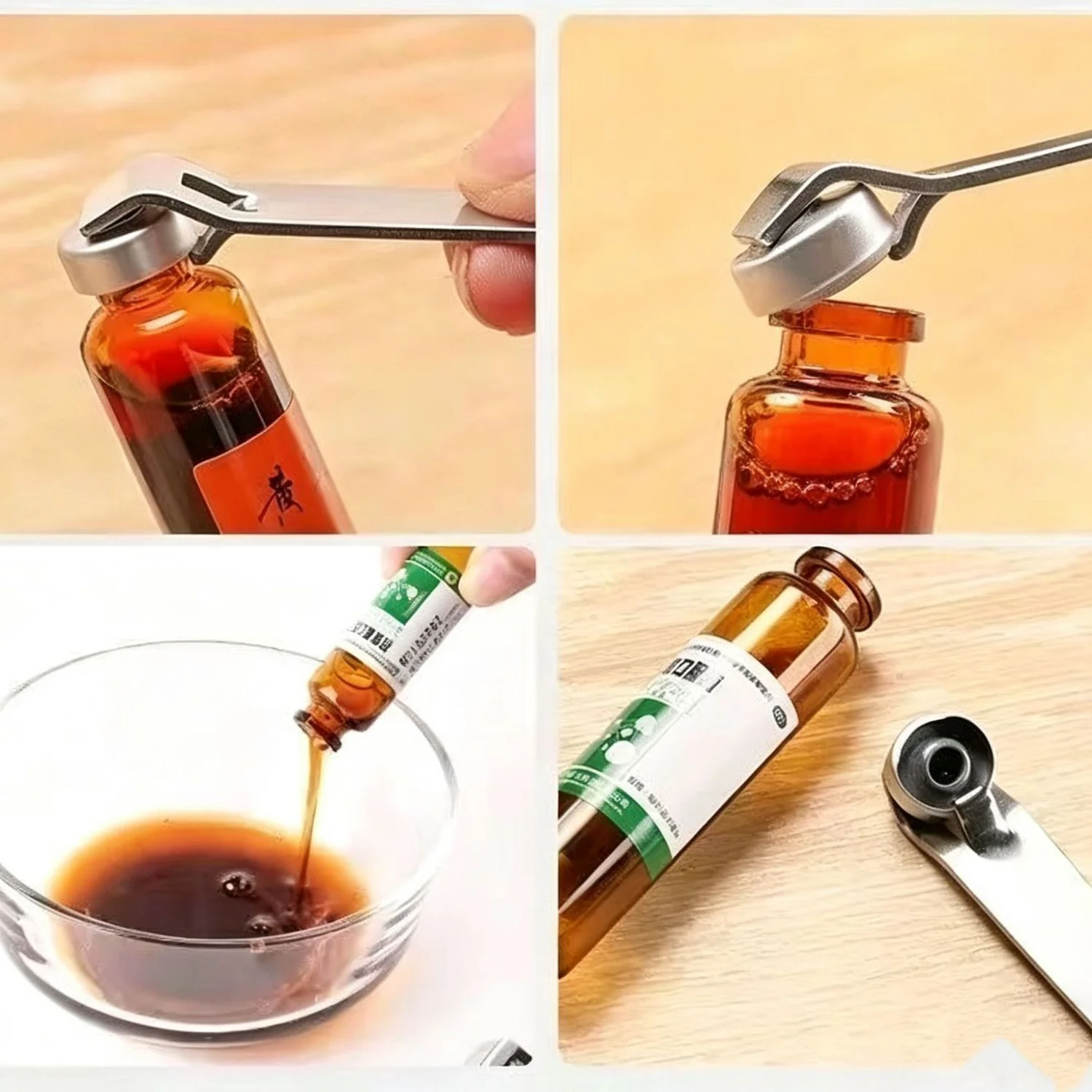 1/5pcs Mini Bottle Opener Phial Cap Remover Oral Liquid Lifter for Clinic Hospital Medicine Beer Can Lifter Soda Beverages Vials