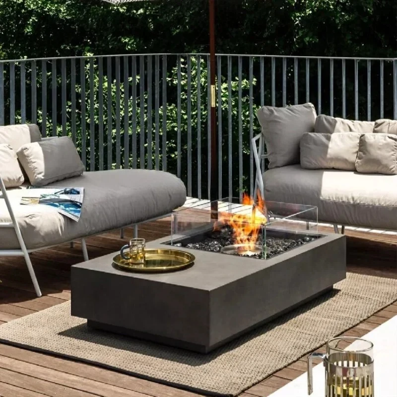 JJnew European-Style Independent Fireplace Outdoor Real Fire Fireplace Heater Home Decoration Courtyard Fireplace Ornaments Ss