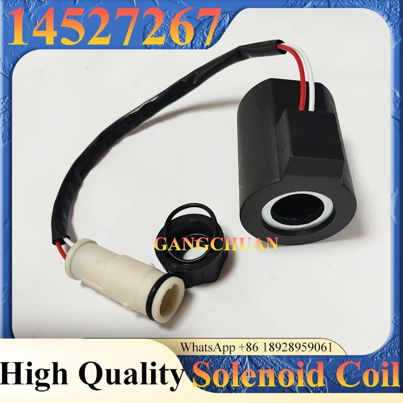 อะไหล่รถขุด 14527267 โซลินอยด์คอยล์ 24V โซลินอยด์วาล์ว สำหรับ EC160B EC180B EC135B EC140B EC700B