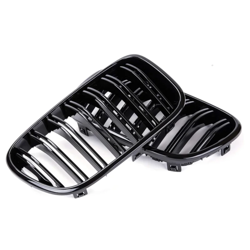 

Gloss Black Single Double Slats Grill Bumper Kidney Grille for BMW X3 X4 Series F25 F26 2011-2013 M Style Facelift Mesh Grille