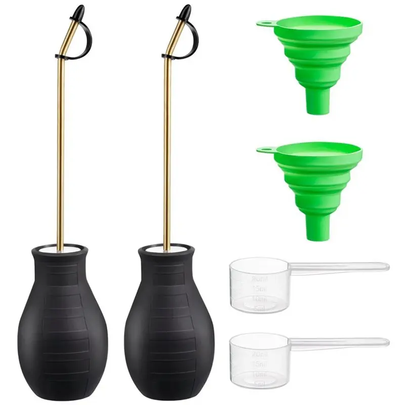 AB42-Bulb Duster Dispenser For Organic Gardening-Garden Powder Applicator Featuring Long Metal Tube, Plant Care& Home