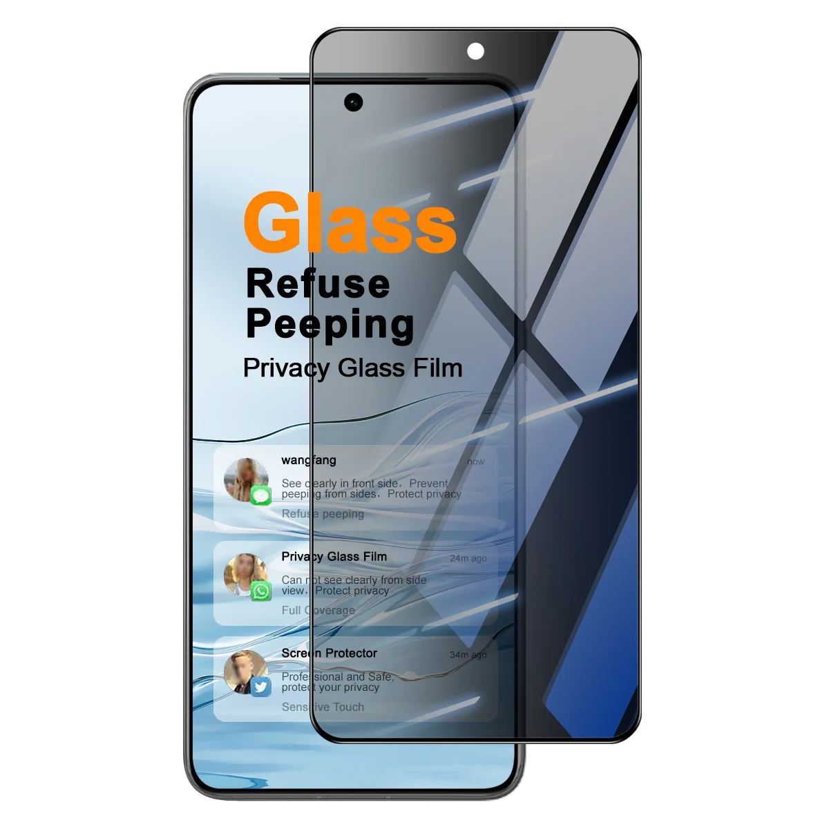 

IMAK Privacy Tempered Glass for Vivo X300 Ultra X300S 5G Screen Protector Film Support Fingerprint