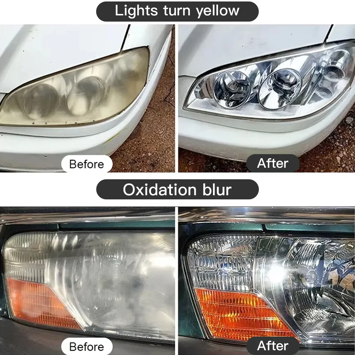 Car Headlight Restoration Polishing Headlamp Repair Cleaning Remove Oxidation Polish Liquid Brightening Coating Cream RG316