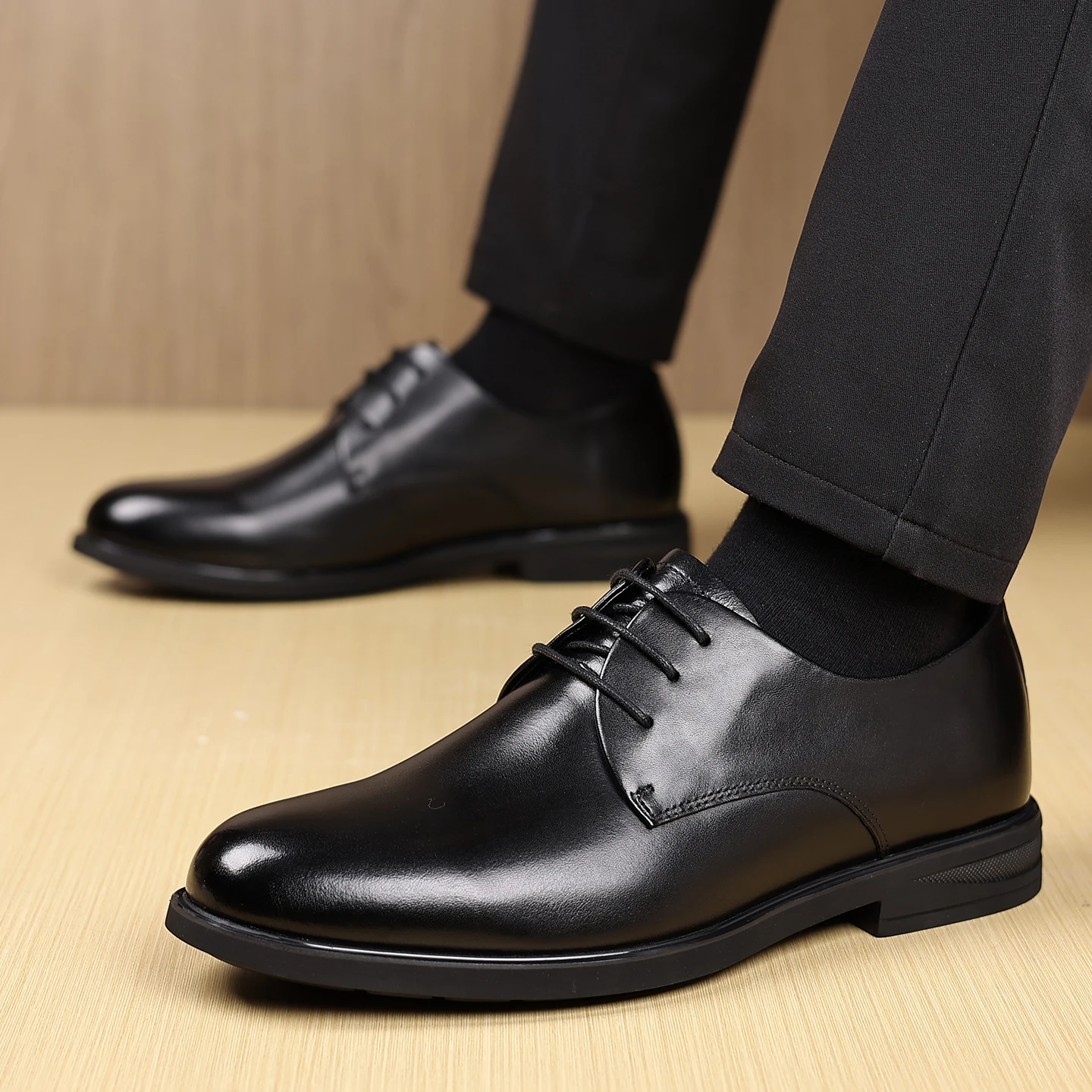 Sanlitai Zapatos de cuero de talla grande para hombre, zapatos de negocios para caballero, extraanchos, 45-50, talla UK, boda, informal, negocios, adecuados
