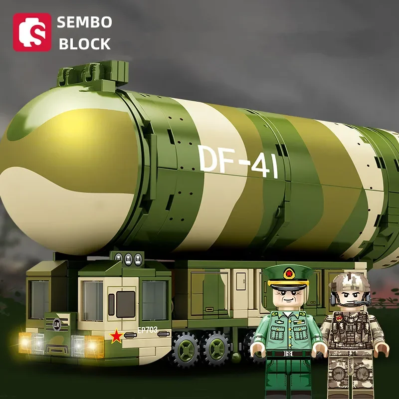 

SEMBO BLOCK building blocks genuine Dongfeng 41 model military assembled educational toys children's birthday gift ornaments