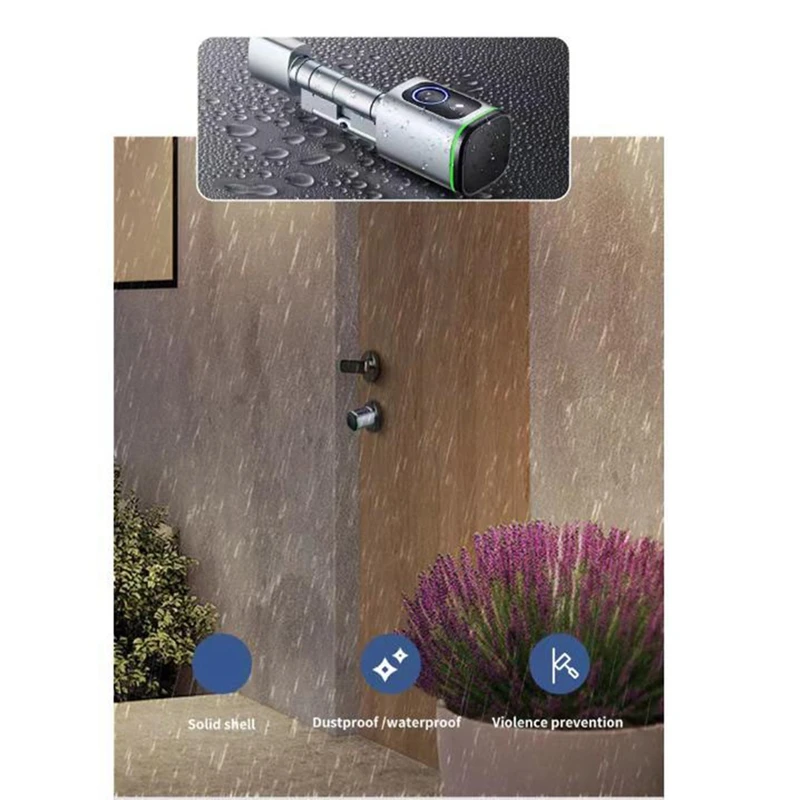 Best-Intelligent Lock Cylinder Tong Tong APP Card Anti-Theft Gate Fingerprint Lock Replacement Lock Cylinder