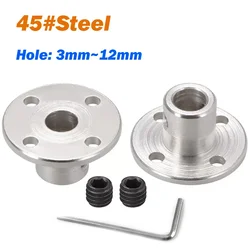 1Pcs Rigid Flange Coupling 3mm 3.17mm 4mm 5mm 6mm 6.35mm 7mm 8mm 10/11/12mm Bracket Motor Guide Shaft Support Coupler Connector