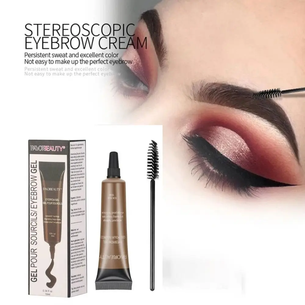 Waterproof Liquid Eyebrow Gel Styling Liquid Smudge Proof Eyebrow Dye Cream Long-lasting Eyebrow Tint Beauty Routine