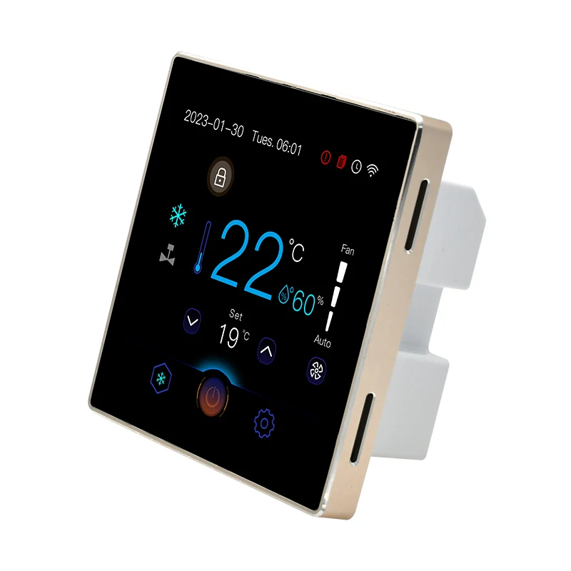 Vendite dirette in fabbrica Schermo a colori da 4 pollici con display dell'umidità della temperatura adatto per controllare il termostato intelligente per interni da 2 a 4 tubi