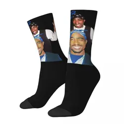 Novelty Men Women Socks Cool Rapper Tupac Design Product Warm 2 Pac 90s Retro Sport Socks All Seasons