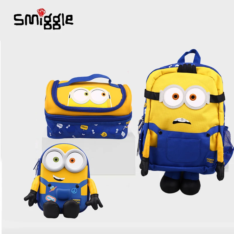 

Genuine Australian Smiggle Co Branded Minions Student Backpack Children'S Stationery Pencil Backpack Lunch Bag Student Gift