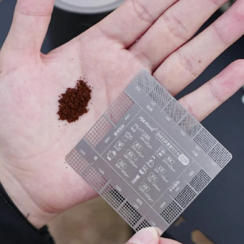 Grinding Scale Reference Card Manual Coffee Powder Thickness Comparison Card Coffee Bean Grinding Auxiliary Tool
