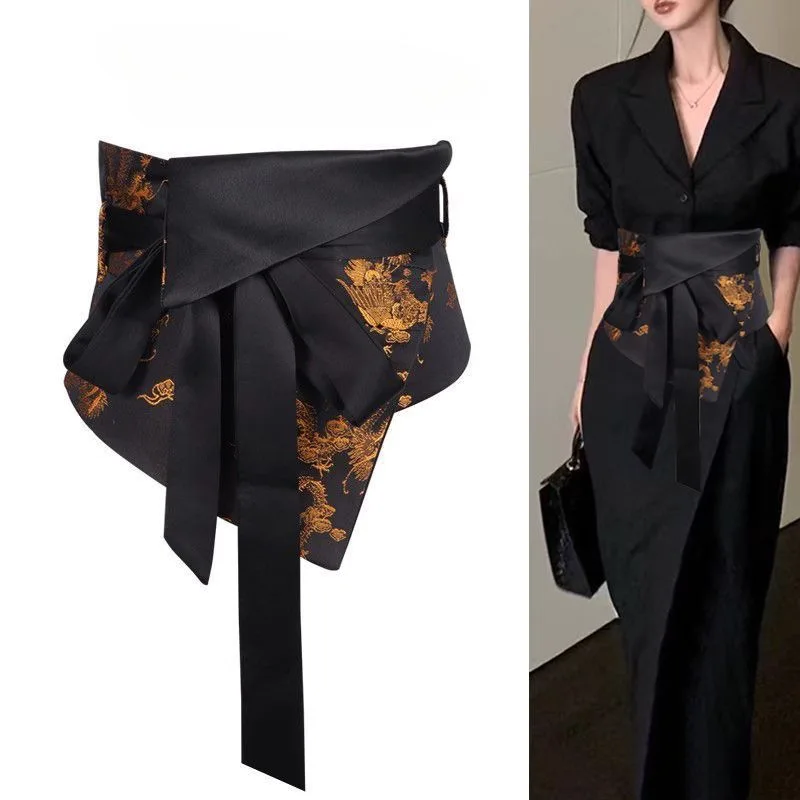 Waist Seal Women's Skirt Waist High-end New Chinese Style Belt Decoration Dress Retro Ethnic Style Accessories