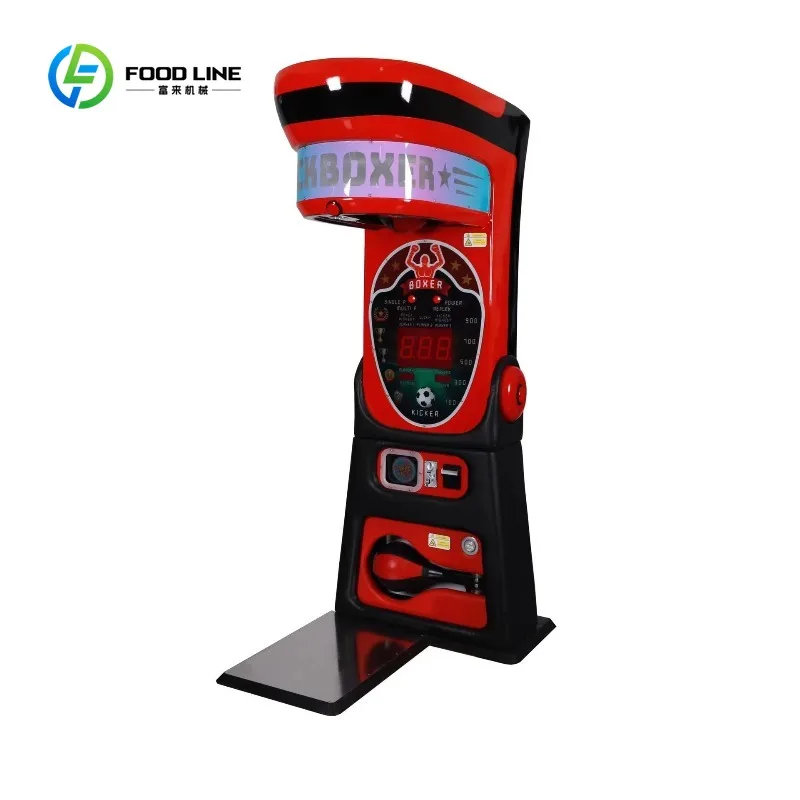 Customized Commercial Coin Operated Indoor Arcade Punch Kick Boxing Machine Amusement Power Test Kicker Amusement Game Machine