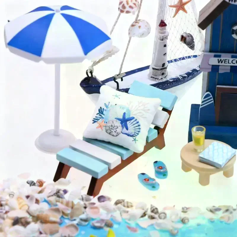 Lot De 2 Chaises De Plage Miniatures Pliables – Pour Maison De Poupée, Déco Ou Photo, Taille 12x9x9,5 Cm