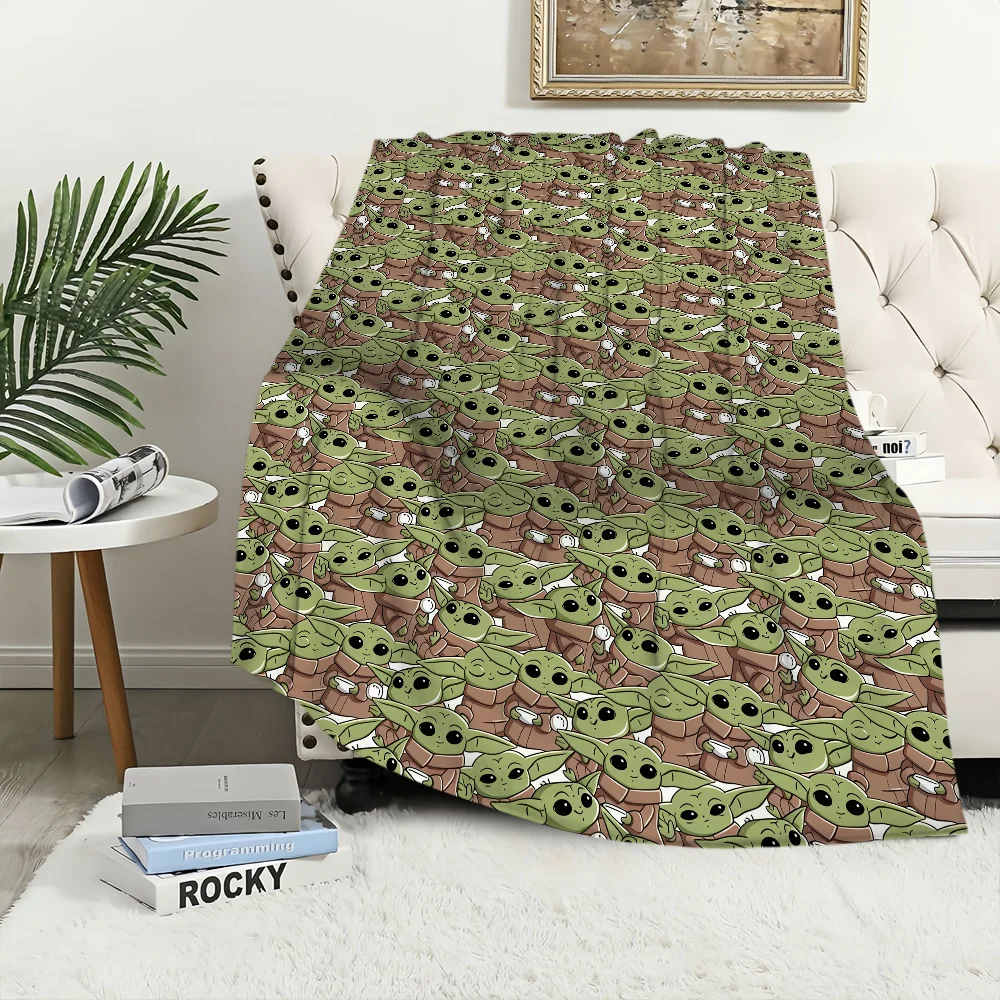 WARS Cute Y-Yoda S-STAR Blanket For Soft Throw Blanket for Picnic Bed Sofa Home Bedroom Cozy Warm Comfortable view 4